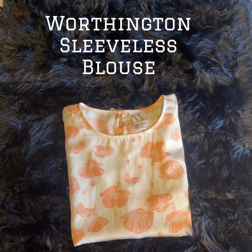 Floral Worthington Sleeveless Blouse